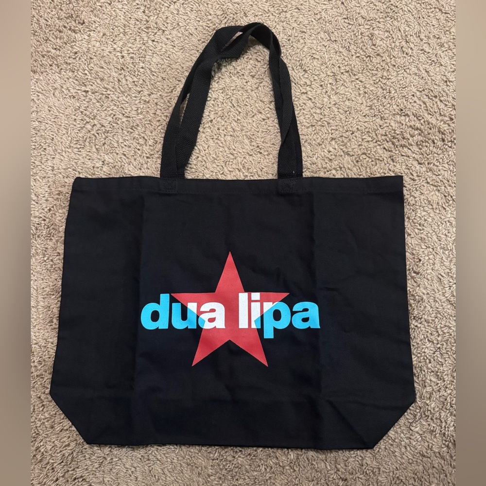 Dua Lipa Official Merch Tote Bag, Black
